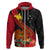 Personalised Papua New Guinea Hoodie Bird Of Paradise With Tropical Flower LT01 - Polynesian Pride