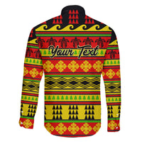 Custom Hawaii Christmas Family Matching Off Shoulder Maxi Dress and Hawaiian Shirt Hawaiian Quilt Pattern Reggae Version LT01 - Polynesian Pride