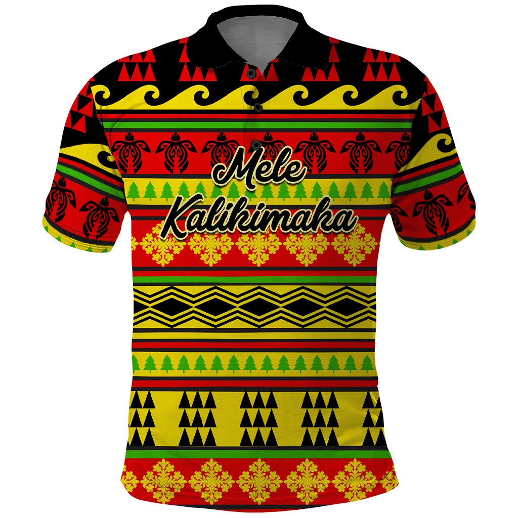 Custom Hawaii Christmas Polo Shirt Hawaiian Quilt Pattern Reggae Version LT01 Art - Polynesian Pride