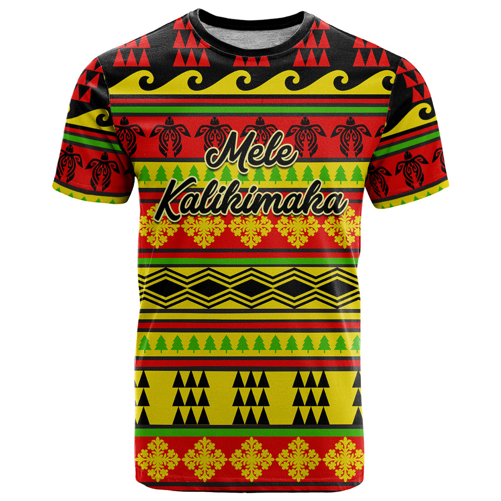 Custom Hawaii Christmas T Shirt Hawaiian Quilt Pattern Reggae Version LT01 Art - Polynesian Pride