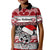 Custom New Zealand Christmas Kid Polo Shirt Maori Meri Kirihimete Moko LT01 Kid Red - Polynesian Pride