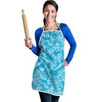 Tahiti Ninamu Tiare Floral Apron Monstera Palm Tropical Leaves - Polynesian Pride
