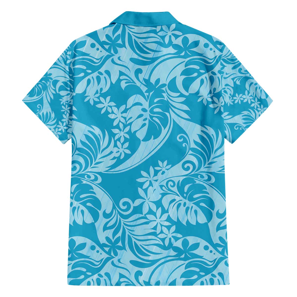 Tahiti Ninamu Tiare Floral Family Matching Off The Shoulder Long Sleeve Dress and Hawaiian Shirt Monstera Palm Tropical Leaves - Polynesian Pride