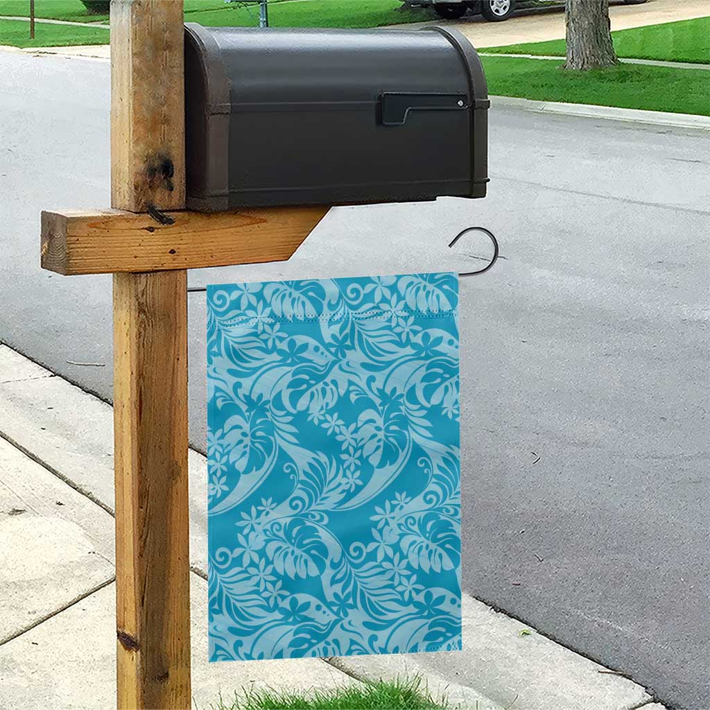 Tahiti Ninamu Tiare Floral Garden Flag Monstera Palm Tropical Leaves - Polynesian Pride