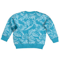 Tahiti Ninamu Tiare Floral Kid Ugly Christmas Sweater Monstera Palm Tropical Leaves - Polynesian Pride