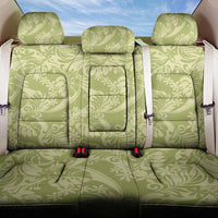 Tahiti Olive Tiare Floral Back Car Seat Cover Monstera Palm Tropical Leaves - Polynesian Pride