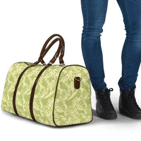 Tahiti Olive Tiare Floral Travel Bag Monstera Palm Tropical Leaves - Polynesian Pride