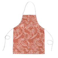 Tahiti Puatou Tiare Floral Apron Monstera Palm Tropical Leaves - Polynesian Pride