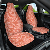 Tahiti Puatou Tiare Floral Car Seat Cover Monstera Palm Tropical Leaves - Polynesian Pride