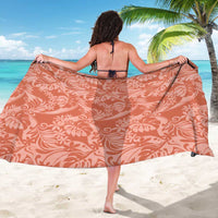 Tahiti Puatou Tiare Floral Sarong Monstera Palm Tropical Leaves - Polynesian Pride