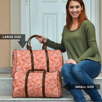 Tahiti Puatou Tiare Floral Travel Bag Monstera Palm Tropical Leaves - Polynesian Pride