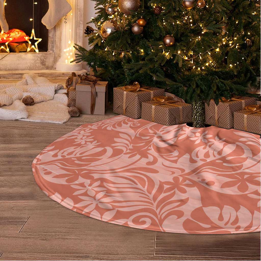 Tahiti Puatou Tiare Floral Tree Skirt Monstera Palm Tropical Leaves - Polynesian Pride