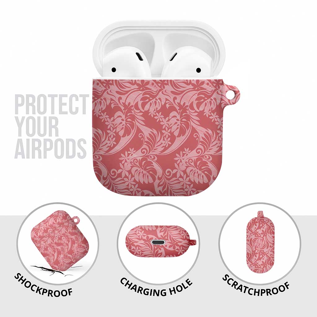 Tahiti Tarona Tiare Floral AirPods Case Monstera Palm Tropical Leaves - Polynesian Pride