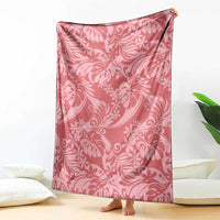 Tahiti Tarona Tiare Floral Blanket Monstera Palm Tropical Leaves - Polynesian Pride