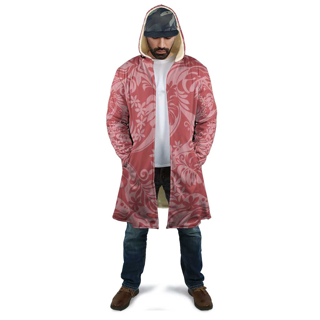 Tahiti Tarona Tiare Floral Cloak Monstera Palm Tropical Leaves - Polynesian Pride