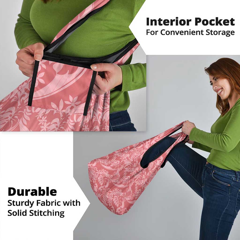 Tahiti Tarona Tiare Floral Grocery Bag Monstera Palm Tropical Leaves - Polynesian Pride