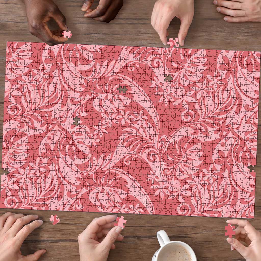 Tahiti Tarona Tiare Floral Puzzle Monstera Palm Tropical Leaves - Polynesian Pride