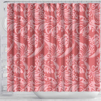 Tahiti Tarona Tiare Floral Shower Curtain Monstera Palm Tropical Leaves - Polynesian Pride