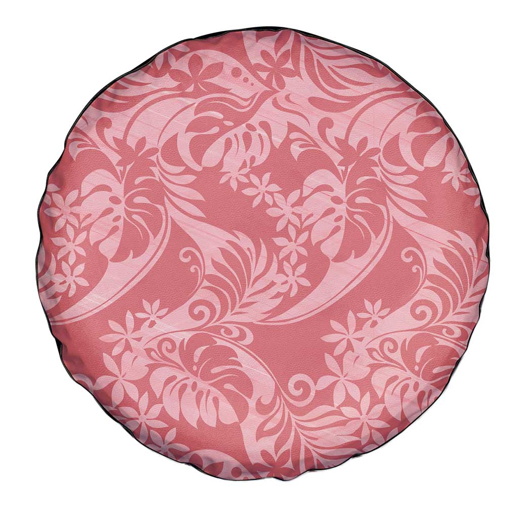 Tahiti Tarona Tiare Floral Spare Tire Cover Monstera Palm Tropical Leaves - Polynesian Pride