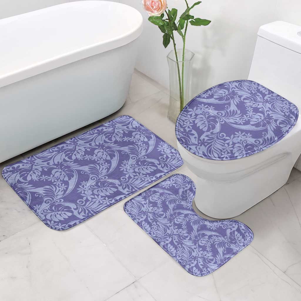 Tahiti Vareau Tiare Floral Bathroom Set Monstera Palm Tropical Leaves - Polynesian Pride