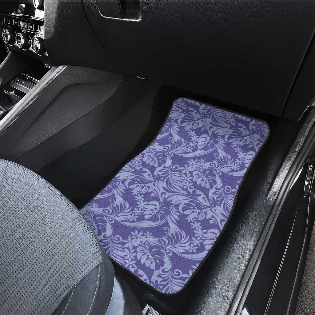 Tahiti Vareau Tiare Floral Car Mats Monstera Palm Tropical Leaves - Polynesian Pride