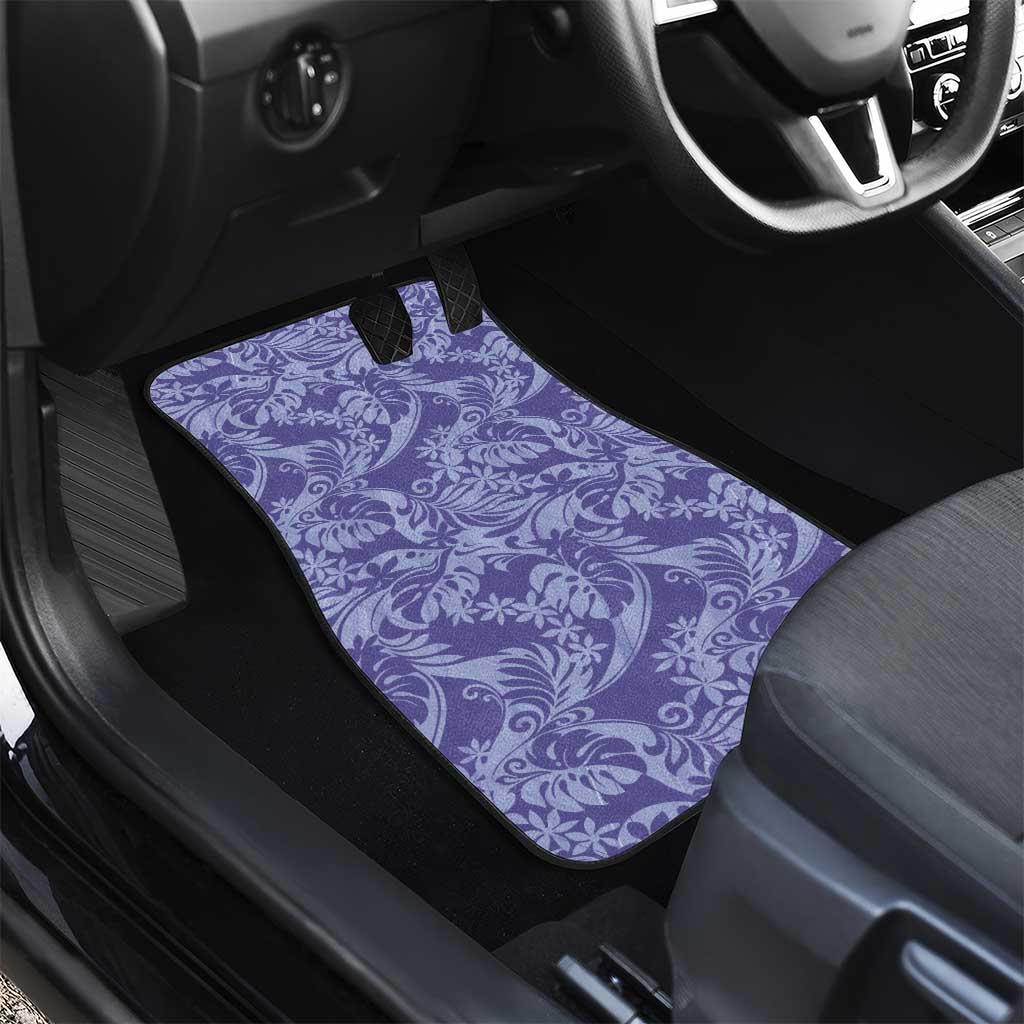 Tahiti Vareau Tiare Floral Car Mats Monstera Palm Tropical Leaves - Polynesian Pride