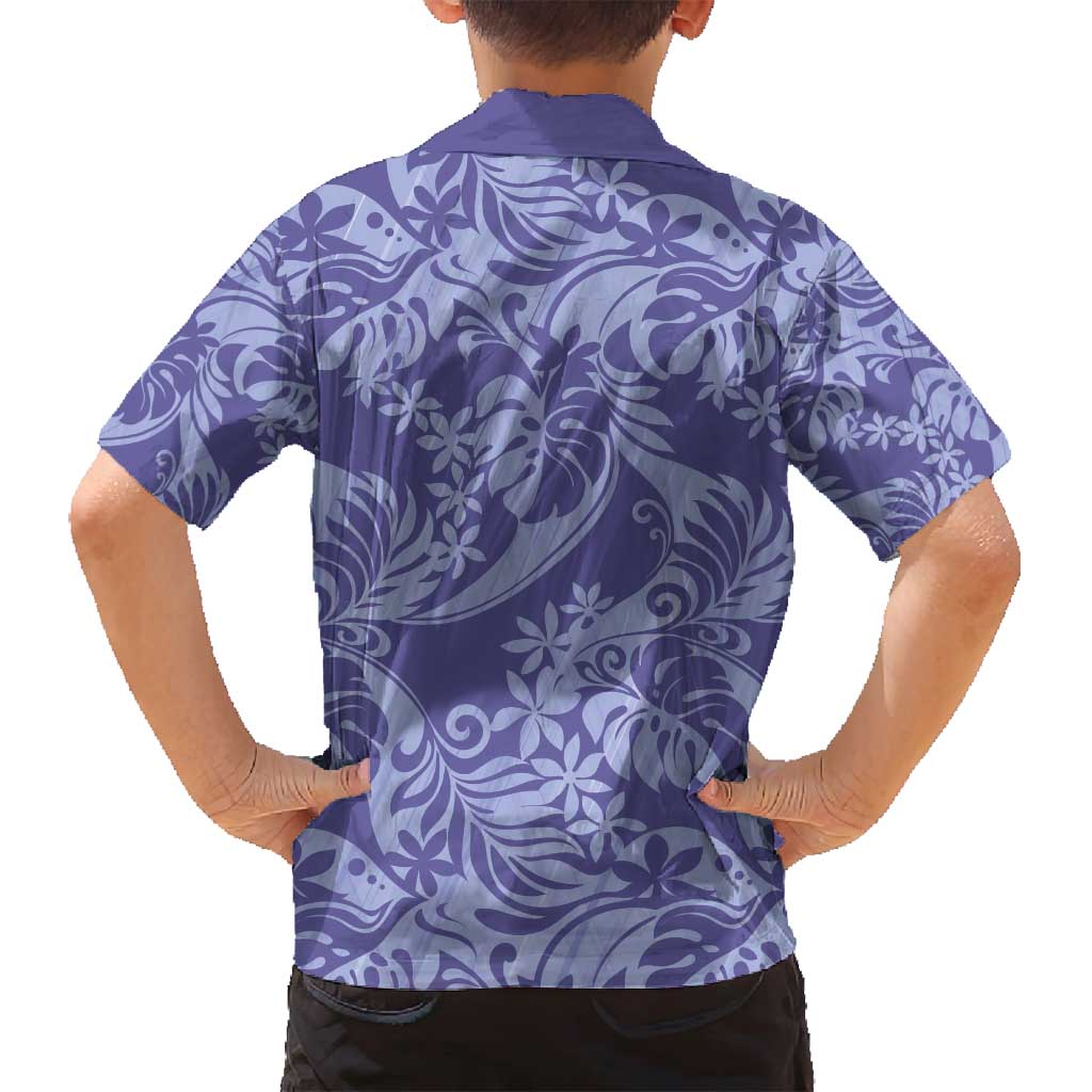 Tahiti Vareau Tiare Floral Family Matching Long Sleeve Bodycon Dress and Hawaiian Shirt Monstera Palm Tropical Leaves - Polynesian Pride