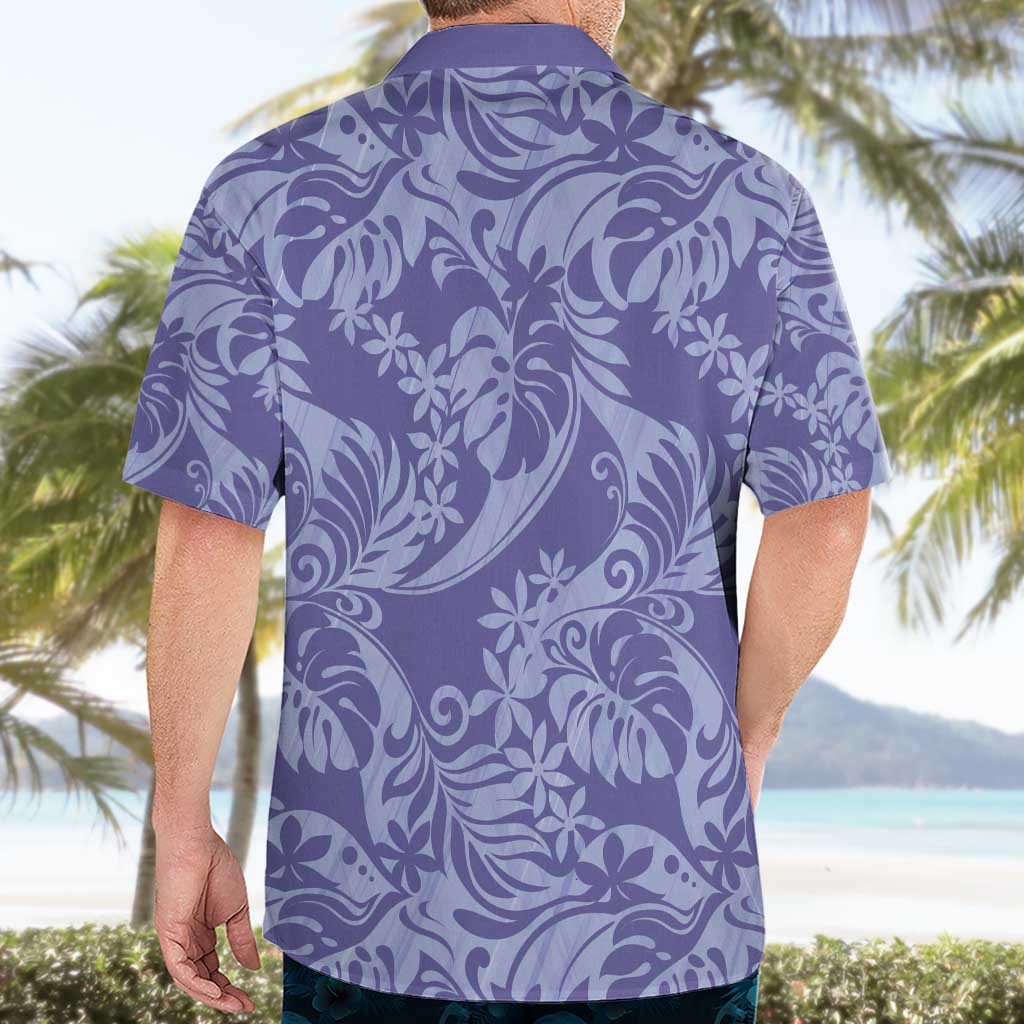 Tahiti Vareau Tiare Floral Hawaiian Shirt Monstera Palm Tropical Leaves - Polynesian Pride