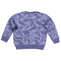 Tahiti Vareau Tiare Floral Kid Ugly Christmas Sweater Monstera Palm Tropical Leaves - Polynesian Pride