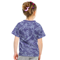 Tahiti Vareau Tiare Floral Kid T Shirt Monstera Palm Tropical Leaves - Polynesian Pride