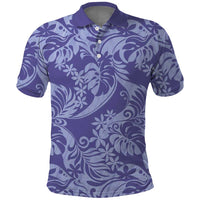 Tahiti Vareau Tiare Floral Polo Shirt Monstera Palm Tropical Leaves - Polynesian Pride