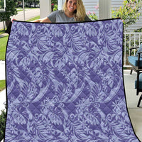Tahiti Vareau Tiare Floral Quilt Monstera Palm Tropical Leaves - Polynesian Pride