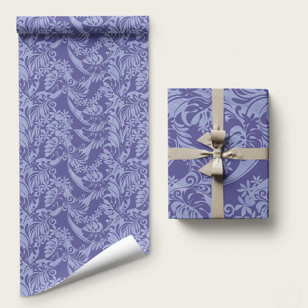 Tahiti Vareau Tiare Floral Wrapping Paper Monstera Palm Tropical Leaves - Polynesian Pride