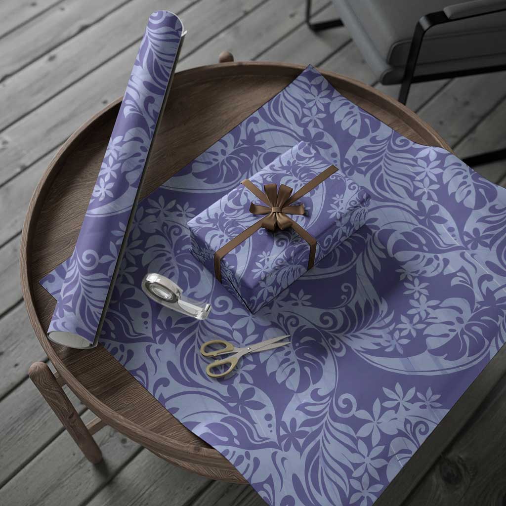 Tahiti Vareau Tiare Floral Wrapping Paper Monstera Palm Tropical Leaves - Polynesian Pride