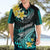 Hawaii Hawaiian Shirt Polynesian Shark with Kakau Turquoise Version LT01 - Polynesian Pride