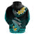 Hawaii Hoodie Polynesian Shark with Kakau Turquoise Version LT01 - Polynesian Pride