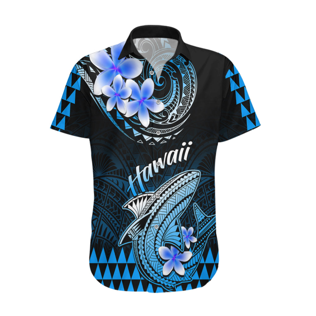 Hawaii Hawaiian Shirt Polynesian Shark with Kakau Blue Version LT01 Blue - Polynesian Pride