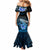 Hawaii Mermaid Dress Polynesian Shark with Kakau Blue Version LT01 - Polynesian Pride