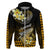 Hawaii Hoodie Polynesian Shark with Kakau Gold Version LT01 Zip Hoodie Gold - Polynesian Pride