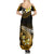 Hawaii Summer Maxi Dress Polynesian Shark with Kakau Gold Version LT01 - Polynesian Pride