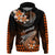 Hawaii Hoodie Polynesian Shark with Kakau Orange Version LT01 Pullover Hoodie Orange - Polynesian Pride