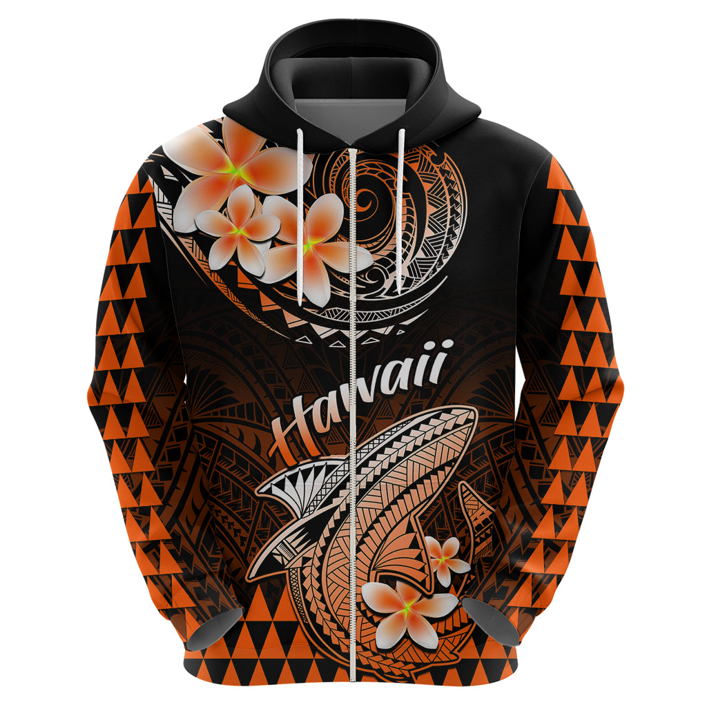 Hawaii Hoodie Polynesian Shark with Kakau Orange Version LT01 - Polynesian Pride