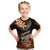 Hawaii Kid T Shirt Polynesian Shark with Kakau Orange Version LT01 Orange - Polynesian Pride