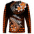 Hawaii Long Sleeve Shirt Polynesian Shark with Kakau Orange Version LT01 - Polynesian Pride