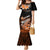 Hawaii Mermaid Dress Polynesian Shark with Kakau Orange Version LT01 Women Orange - Polynesian Pride