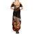 Hawaii Summer Maxi Dress Polynesian Shark with Kakau Orange Version LT01 - Polynesian Pride