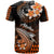 Hawaii T Shirt Polynesian Shark with Kakau Orange Version LT01 - Polynesian Pride