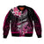 Hawaii Bomber Jacket Polynesian Shark with Kakau Pink Version LT01 Unisex Pink - Polynesian Pride