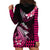 Hawaii Hoodie Dress Polynesian Shark with Kakau Pink Version LT01 - Polynesian Pride