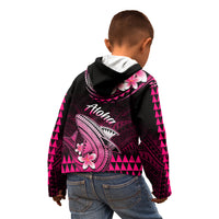 Hawaii Kid Hoodie Polynesian Shark with Kakau Pink Version LT01 - Polynesian Pride